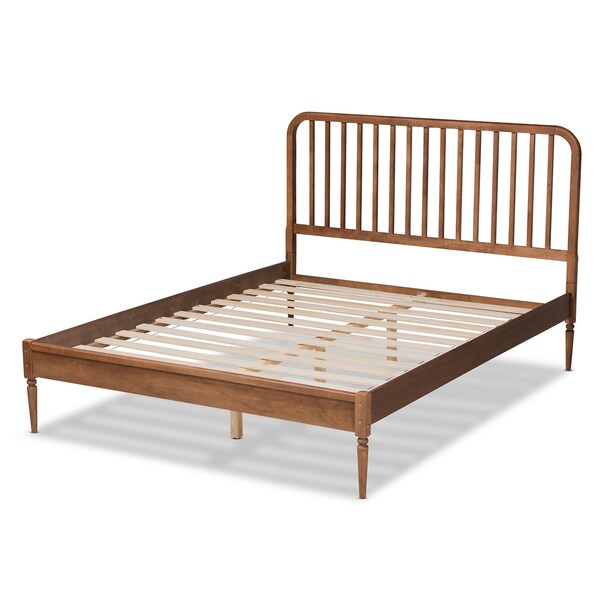 Baxton Studio Neilan ModernWalnut Brown Finished Wood Platform Bed-Full - 193-11489-ZORO