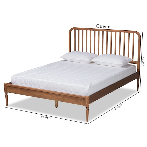 Baxton Studio Neilan ModernWalnut Brown Finished Wood Platform Bed-Full - 193-11489-ZORO