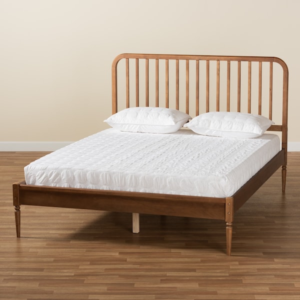 Baxton Studio Neilan ModernWalnut Brown Finished Wood Platform Bed-Full - 193-11489-ZORO