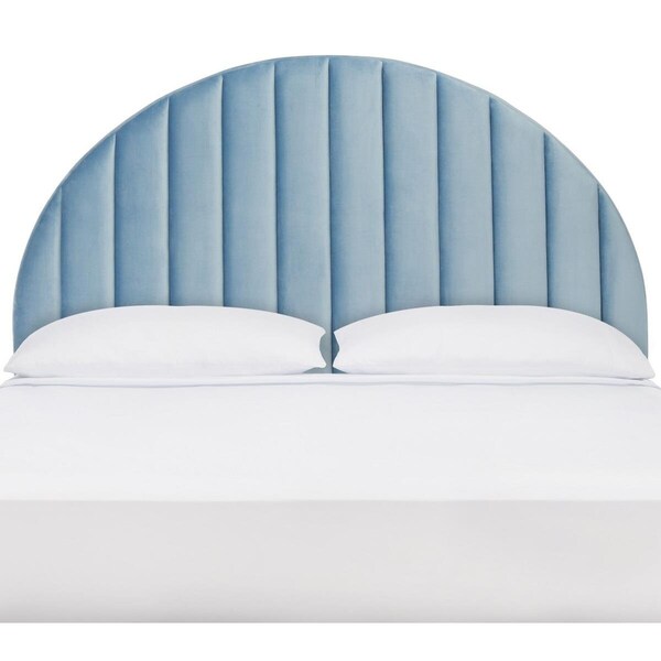 Safavieh 65 x 4 x 57 in. Solare Striped Arched Headboard - Slate Blue - Queen - HBD6400A-Q