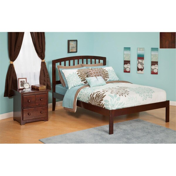 Atlantic Furniture Richmond Full Bed with Open Foot Rail in an Antique Walnut Finish - AR8831004