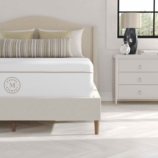 Martha Stewart SleepComplete 12 Inch Full Medium Plush DA Cooling Gel Memory Foam Mattress w/Jacquard Quilted Top - CL-MODH-12F-MS