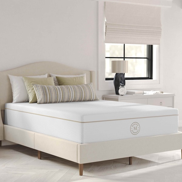 Martha Stewart SleepComplete 12 Inch Full Medium Plush DA Cooling Gel Memory Foam Mattress w/Jacquard Quilted Top - CL-MODH-12F-MS