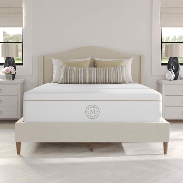 Martha Stewart SleepComplete 12 Inch Full Medium Plush DA Cooling Gel Memory Foam Mattress w/Jacquard Quilted Top - CL-MODH-12F-MS