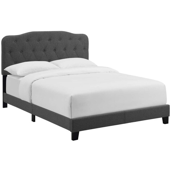 Modway Furniture Amelia Upholstered Fabric Bed, Gray - King Size - MOD-5841-GRY