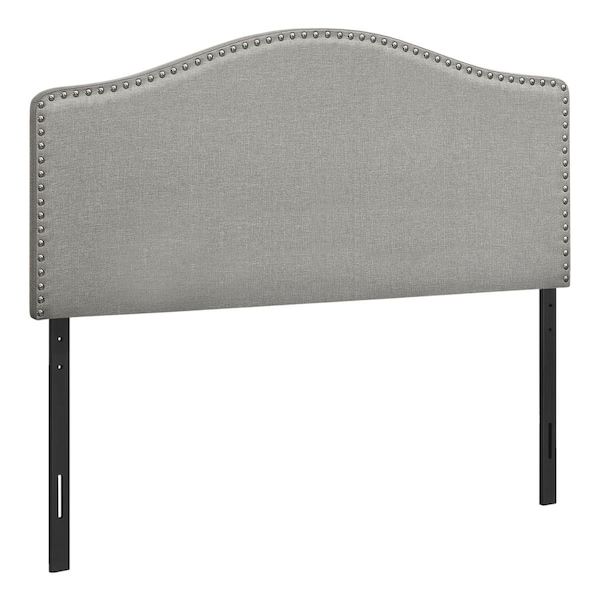 Daphnes Dinnette 57.25 x 3 x 50.5 in. Bed - Grey Linen Headboard Only - Full Size - DA2618257