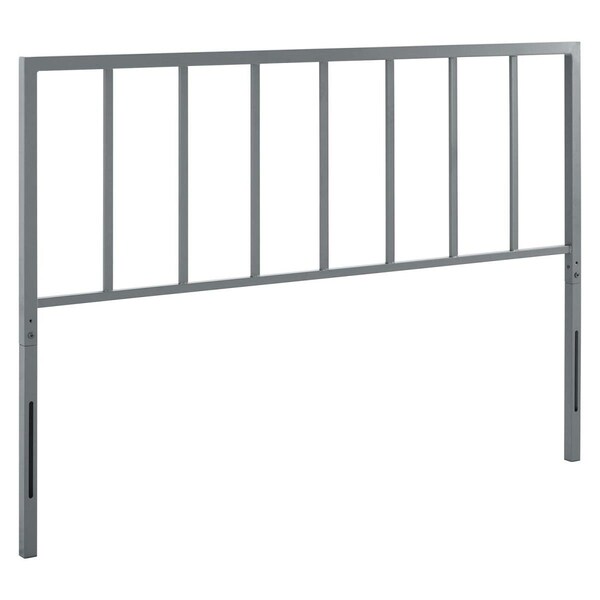 Modway Furniture Tatum King Metal Headboard, Gray - MOD-6171-GRY