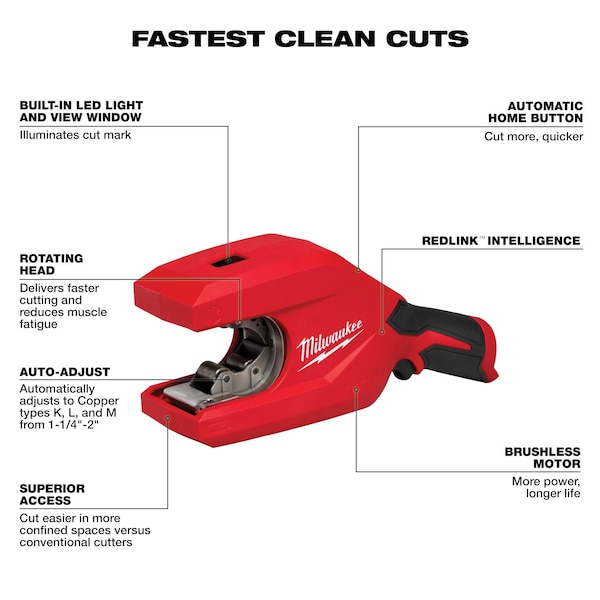 Milwaukee Tool M12(TM) Copper Tubing Cutter - 2479-20