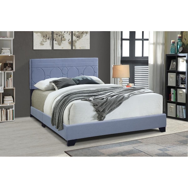 Procomfort All-in-One Upholstered Bed, Blue - Twin Size - PR2637304