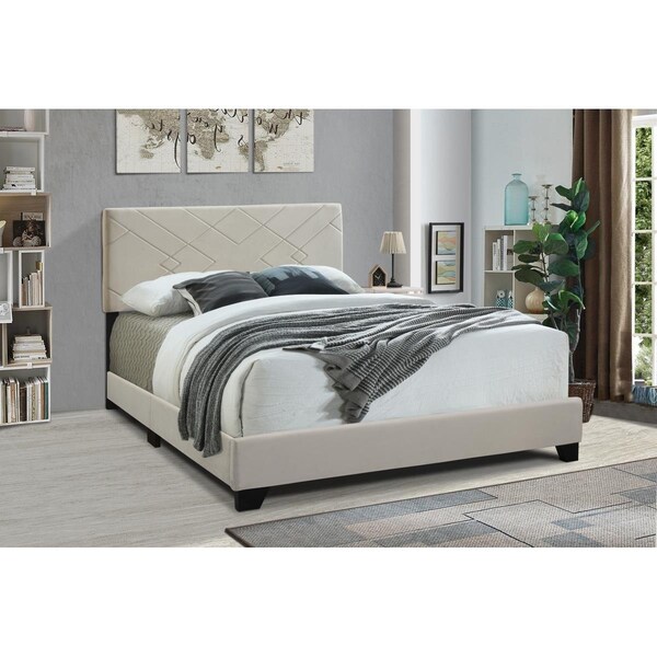 Procomfort All-in-One Upholstered Bed, Cream - Queen Size - PR3141138
