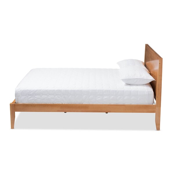 Baxton Studio Marana Modern Oak and Pine Finished Wood Queen Size Platform Bed - 147-8083