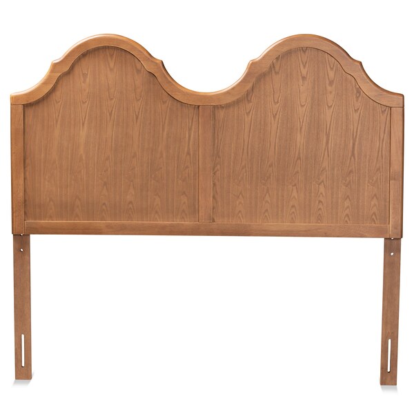 Baxton Studio Tobin Vintage Classic and Traditional Ash Walnut Finished Wood Full Size Arched Headboard - 181-11124-ZORO
