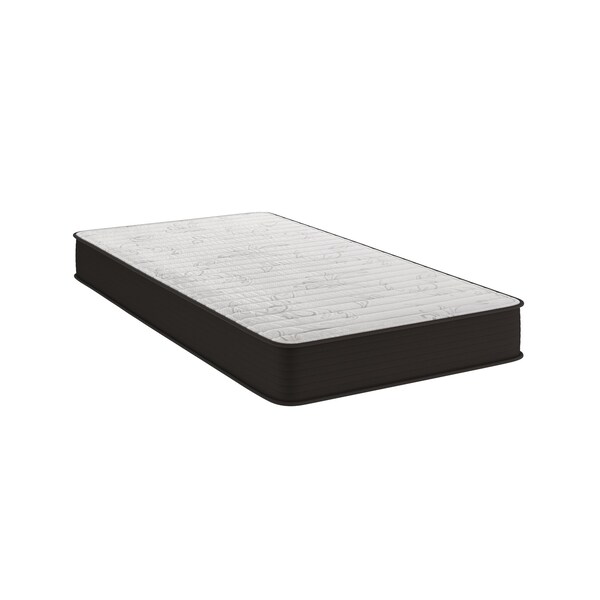 Flash Furniture Dream 8 Inch Hybrid Mattress, Twin Size High Density Foam and Innerspring Mattress in a Box - DR-E238-B-T-GG