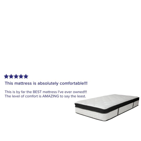 Flash Furniture 12" Memory Foam and Pocket Spring Mattress - Twin - CL-BT33PM-R12M-T-GG