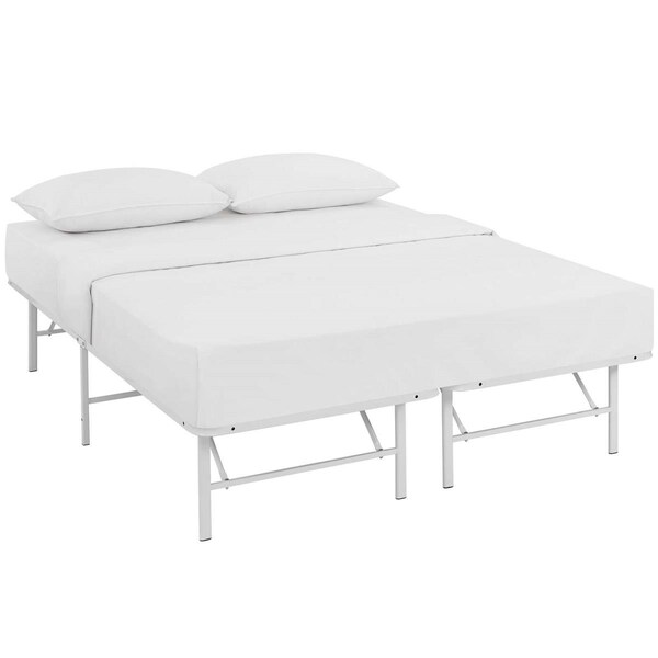 Modway Furniture Horizon Full Size Stainless Steel Bed Frame, White - MOD-5428-WHI