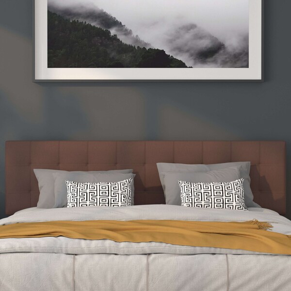 Flash Furniture King, Bedford Headboard, Brown Fabric - HG-HB1704-K-DBR-GG
