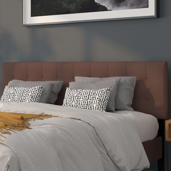 Flash Furniture King, Bedford Headboard, Brown Fabric - HG-HB1704-K-DBR-GG
