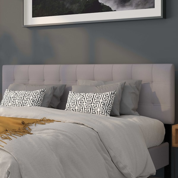 Flash Furniture King, Bedford Headboard, Gray Fabric - HG-HB1704-K-LG-GG
