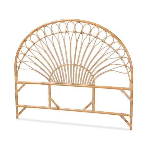 Baxton Studio Devereaux Modern Bohemian Natural Brown Rattan King Size Standalone Headboard - 210-12726