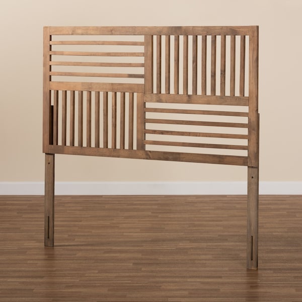 Baxton Studio Adler Modern and Contemporary Transitional Ash Walnut Finished Wood King Size Headboard - 180-11145-ZORO