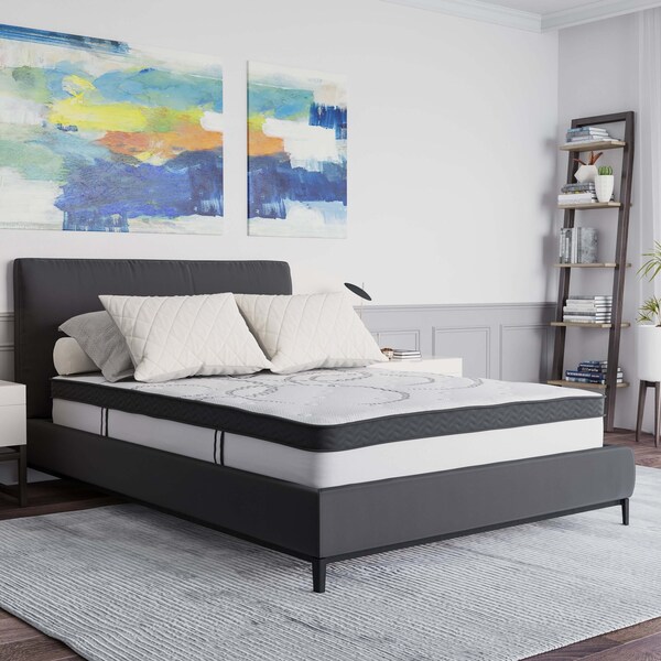 Flash Furniture 10" Hybrid Mattress, Full Mattress in a Box - CL-E230P-R-F-10-GG