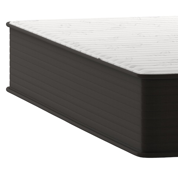 Flash Furniture Dream 12 in Hybrid Mattress, Queen Size High Density Foam and Pocket Spring Mattress in a Box, White/Black - DR-E230P-R-Q-12-GY-GG