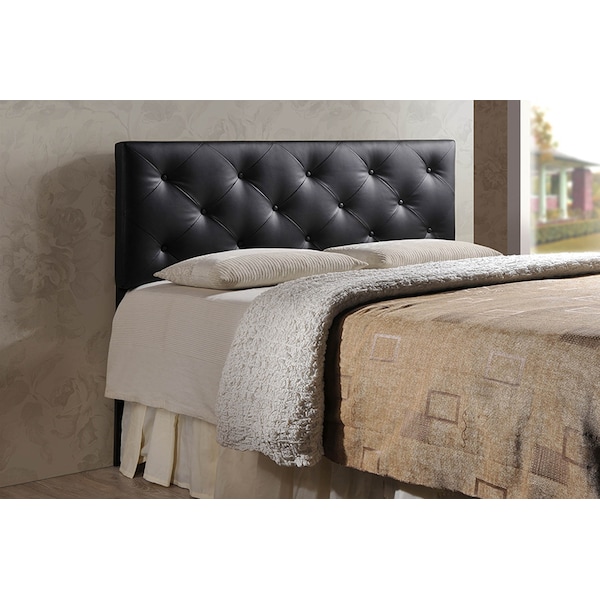 Baxton Studio Baltimore Modern and Contemporary King Black Upholstered Headboard - 117-6351