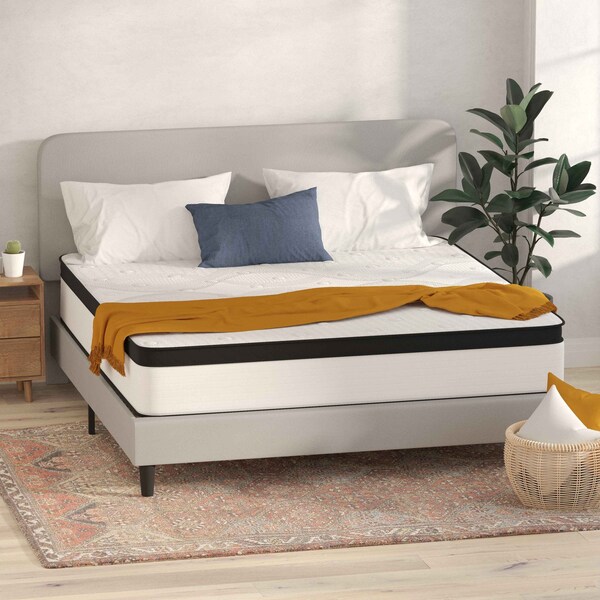 Flash Furniture 12" Firm Hybrid Mattress-King Mattress in a Box - CL-FR231-12-K-GG