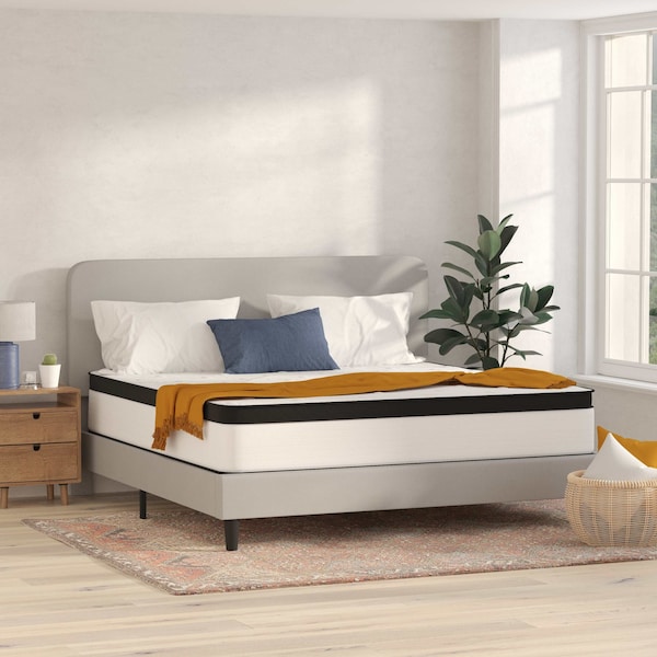 Flash Furniture 12" Firm Hybrid Mattress-King Mattress in a Box - CL-FR231-12-K-GG