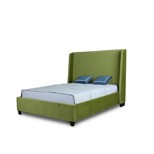 Manhattan Comfort Parlay Queen-Size Bed in Pine Green - BD006-QN-PG