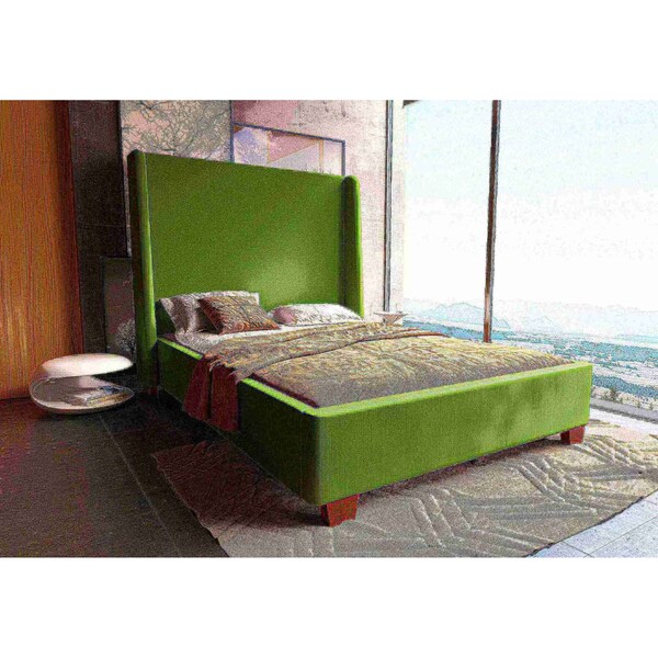 Manhattan Comfort Parlay Queen-Size Bed in Pine Green - BD006-QN-PG