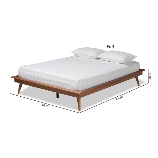 Baxton Studio Karine Walnut Brown Finished Wood Queen Size Platform Bed Frame - 156-9803