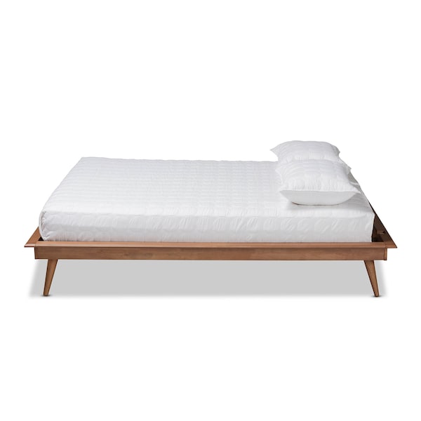 Baxton Studio Karine Walnut Brown Finished Wood Queen Size Platform Bed Frame - 156-9803