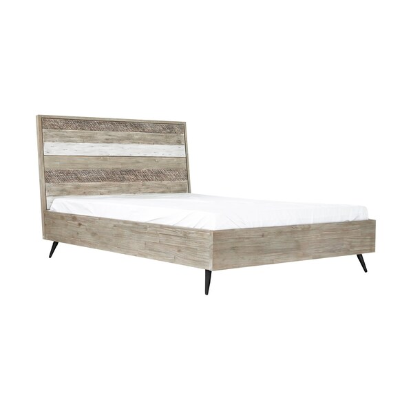 Armen Living Bridges Queen Platform Bed in Two Tone Acacia Wood - LCBRBDGRQN