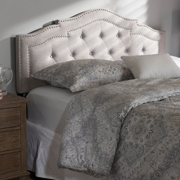Baxton Studio Edith Modern Greyish Beige Queen Size Headboard - 142-7781