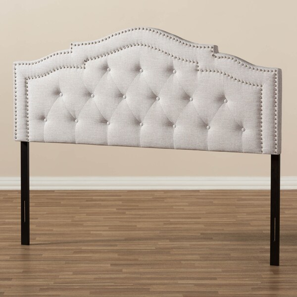 Baxton Studio Edith Modern Greyish Beige Queen Size Headboard - 142-7781