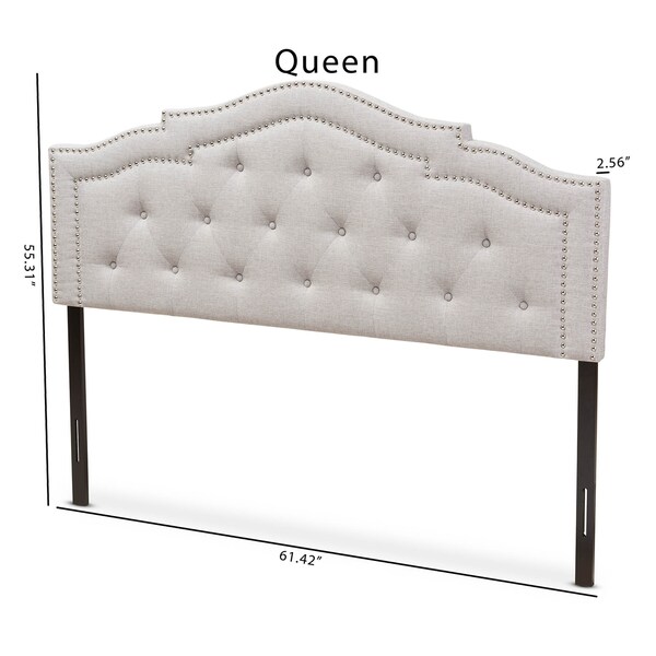 Baxton Studio Edith Modern Greyish Beige Queen Size Headboard - 142-7781