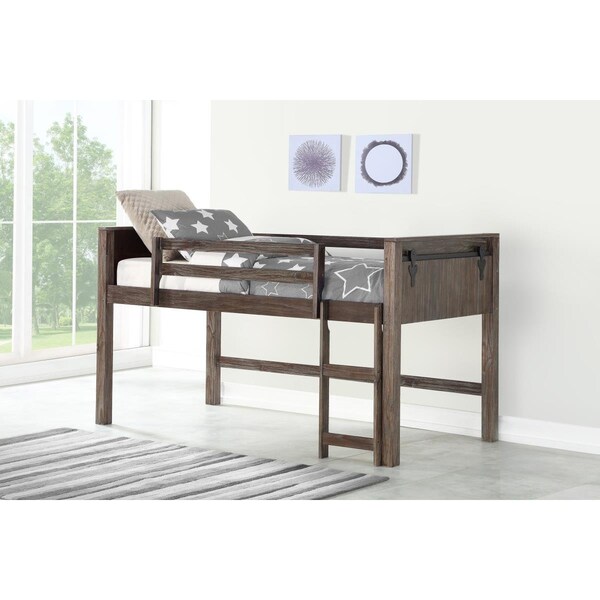Convenience Concepts PD-0318ATBS Twin Barn Door Low Loft Brushed Shadow - HI3164188