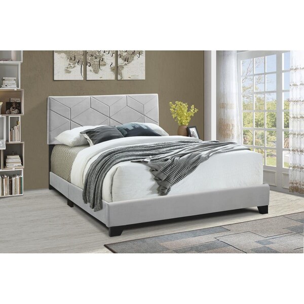 Progressive Furniture All-In-One Upholstered Bed, Gray - King Size - U390-34
