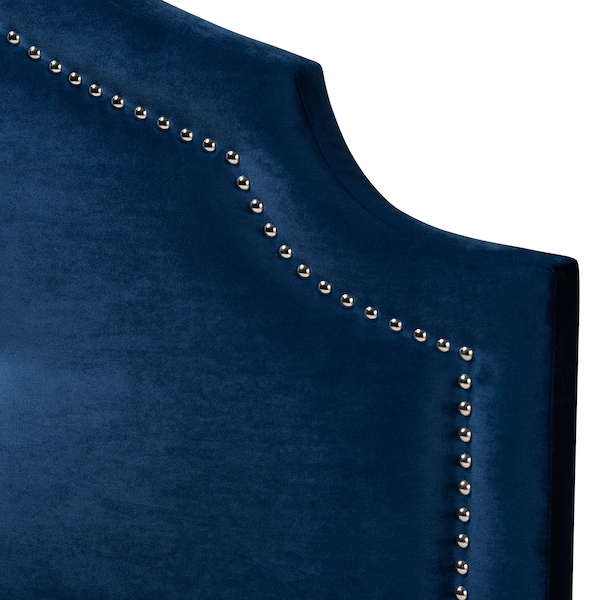 Baxton Studio Cora Royal Blue Velvet Upholstered Queen Size Headboard - 154-9323