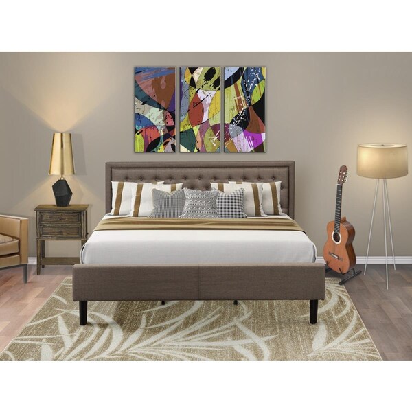 East West Furniture 2 Piece Kendall Wooden Bedroom Set - Black - KD18K-1VL07