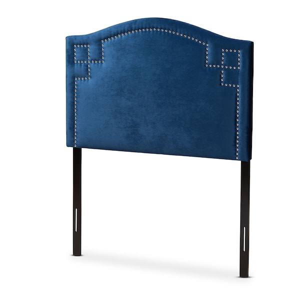 Baxton Studio Aubrey Royal Blue Velvet Upholstered Twin Size Headboard - 154-9313