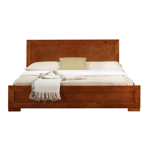Camden Isle 82.28 x 79.19 x 35.4 in. Trent Wooden Platform Bed, Cherry - Full - 86998