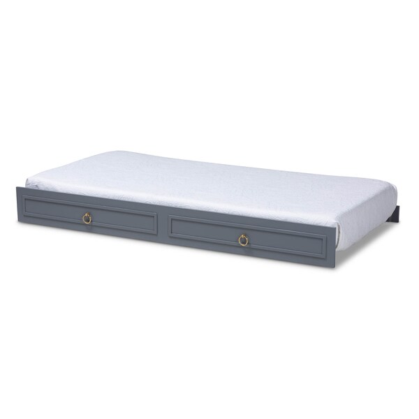 Baxton Studio Mariana Grey Finished Wood Twin Size Trundle - 158-9655