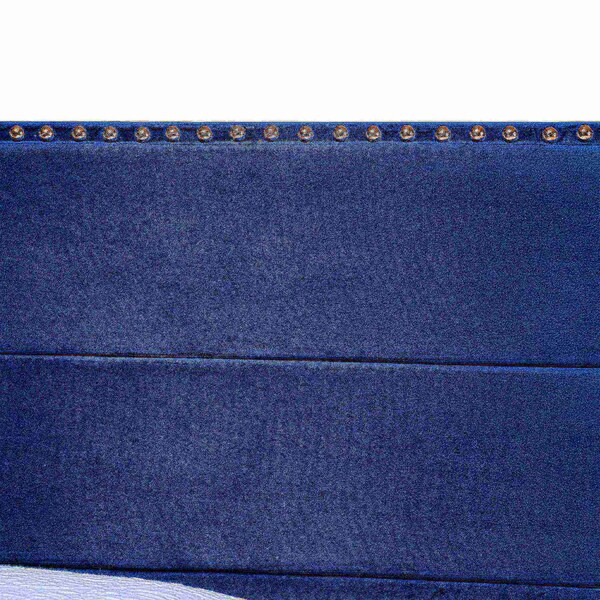 Baxton Studio Tamira Modern and Contemporary Glam Navy Blue Velvet Fabric Twin Size Panel Bed - 183-11274-ZORO