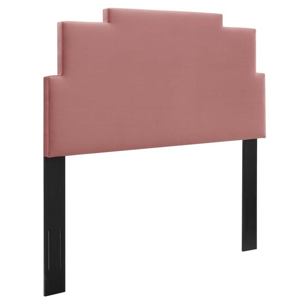 Modway Furniture Kasia Performance Velvet Twin Size Headboard, Dusty Rose - MOD-6355-DUS
