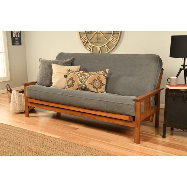 Kodiak Monterey Barbados Futon Frame with Marmont Thunder Mattress - Full Size - KFMOBBMTHUNLF5MD3