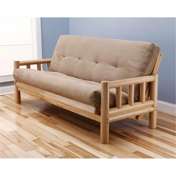 Kodiak Lodge Frame Suede Peat Full Mattress- Tan - Tan - KFLDSPEATLF5MD3