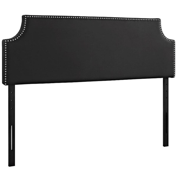 Modway Furniture Laura Queen Vinyl Headboard, Black - MOD-5393-BLK