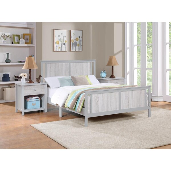 Kd Muebles De Comedor Connelly Reversible Panel Full Size Bed Gray & Rockport Gray - KD3535146